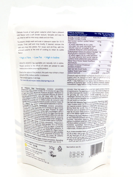 Wakame – Wakame-zeewier – 30 g – Clearspring