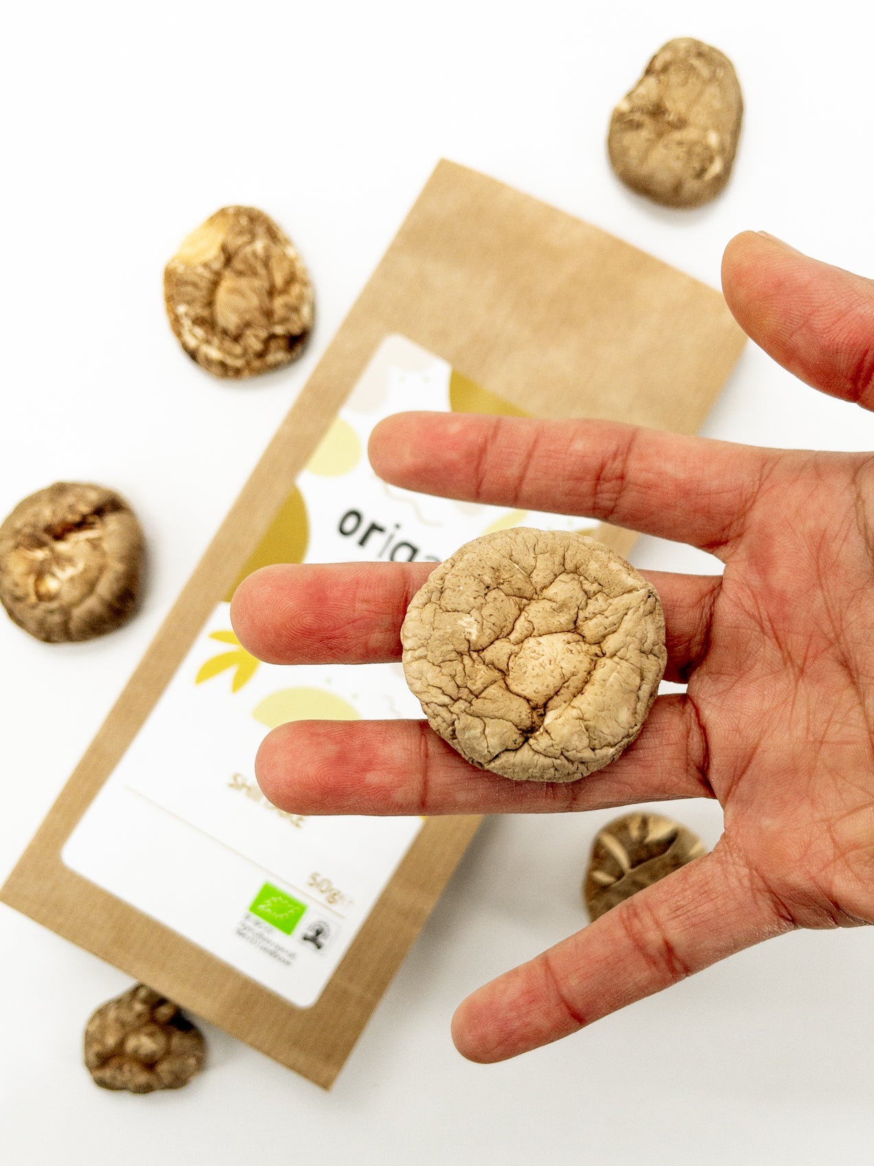 Shiitake – Gedroogde biologische paddenstoelen – 50 g – Origami