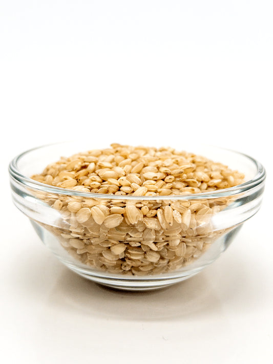 Biologische bruine rijst voor sushi - 500 g - ClearspringBiologische volkoren sushirijst – 500 g – Clearspring