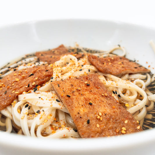 Kitsune udon - Nouilles de blé au tofu frit mariné (aburaage)