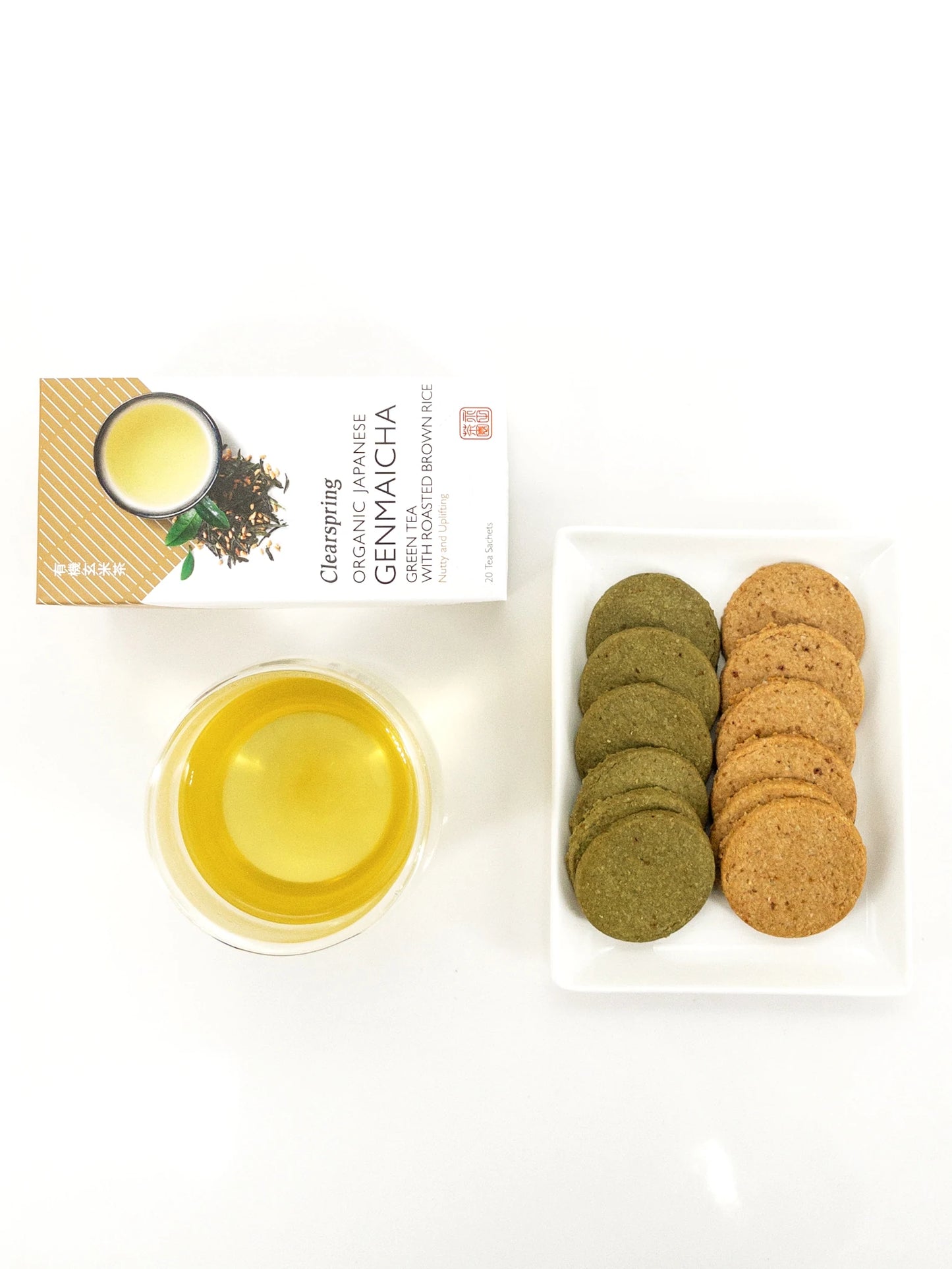 Genmaicha – Biologische groene thee met geroosterde rijst – 20 zakjes x 1,8 g – Clearspring