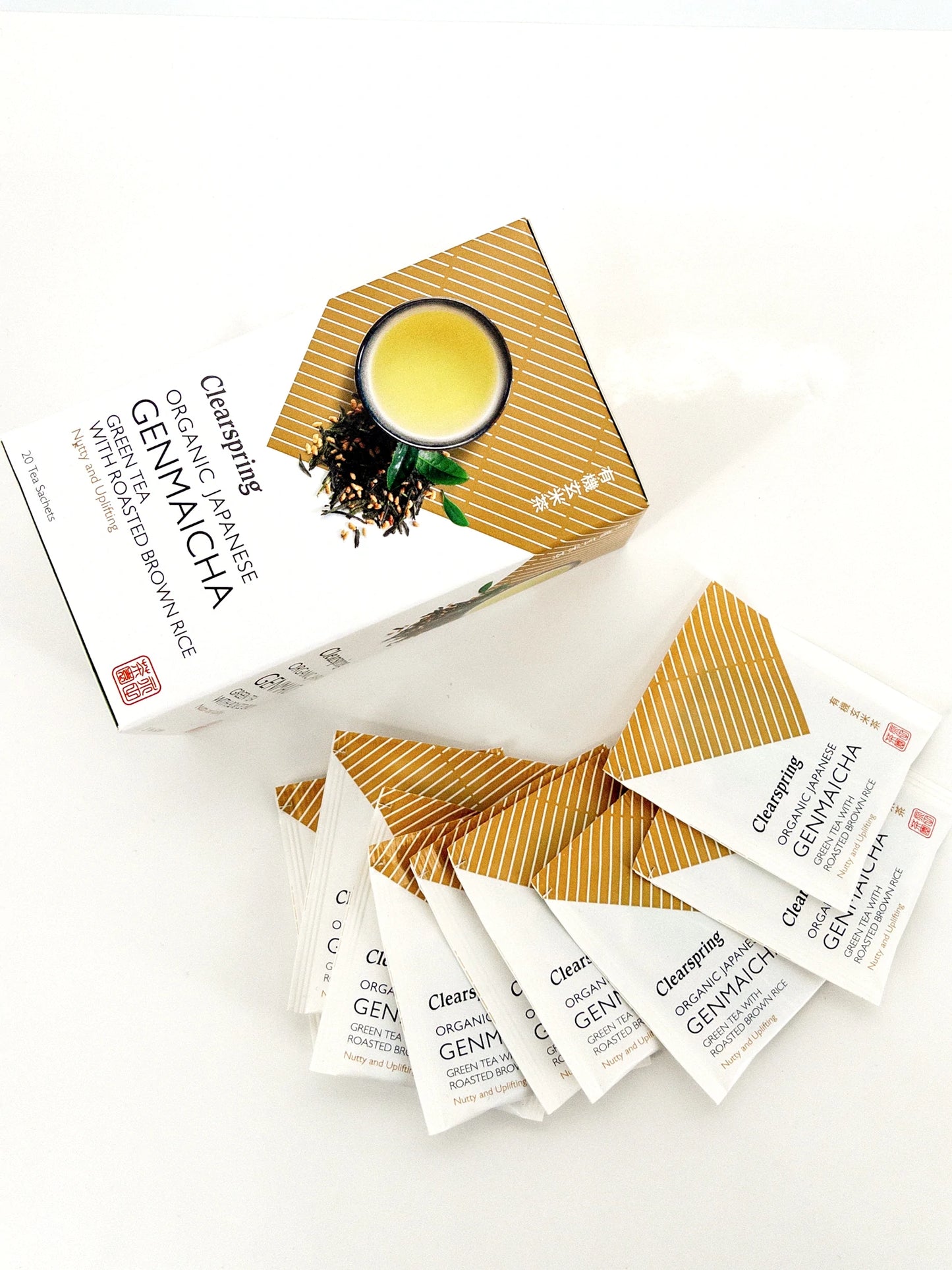 Genmaicha – Biologische groene thee met geroosterde rijst – 20 zakjes x 1,8 g – Clearspring