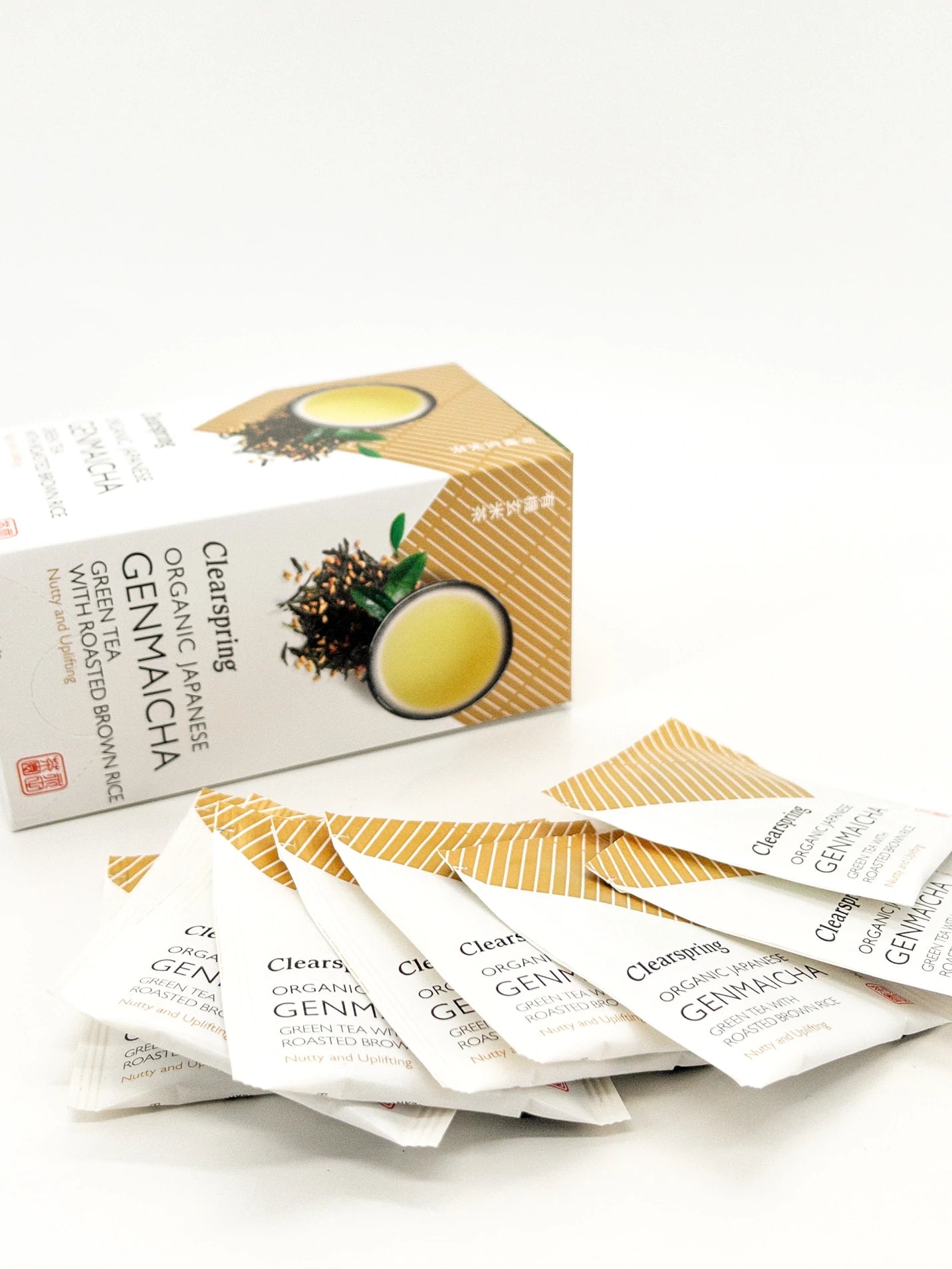 Genmaicha – Biologische groene thee met geroosterde rijst – 20 zakjes x 1,8 g – Clearspring