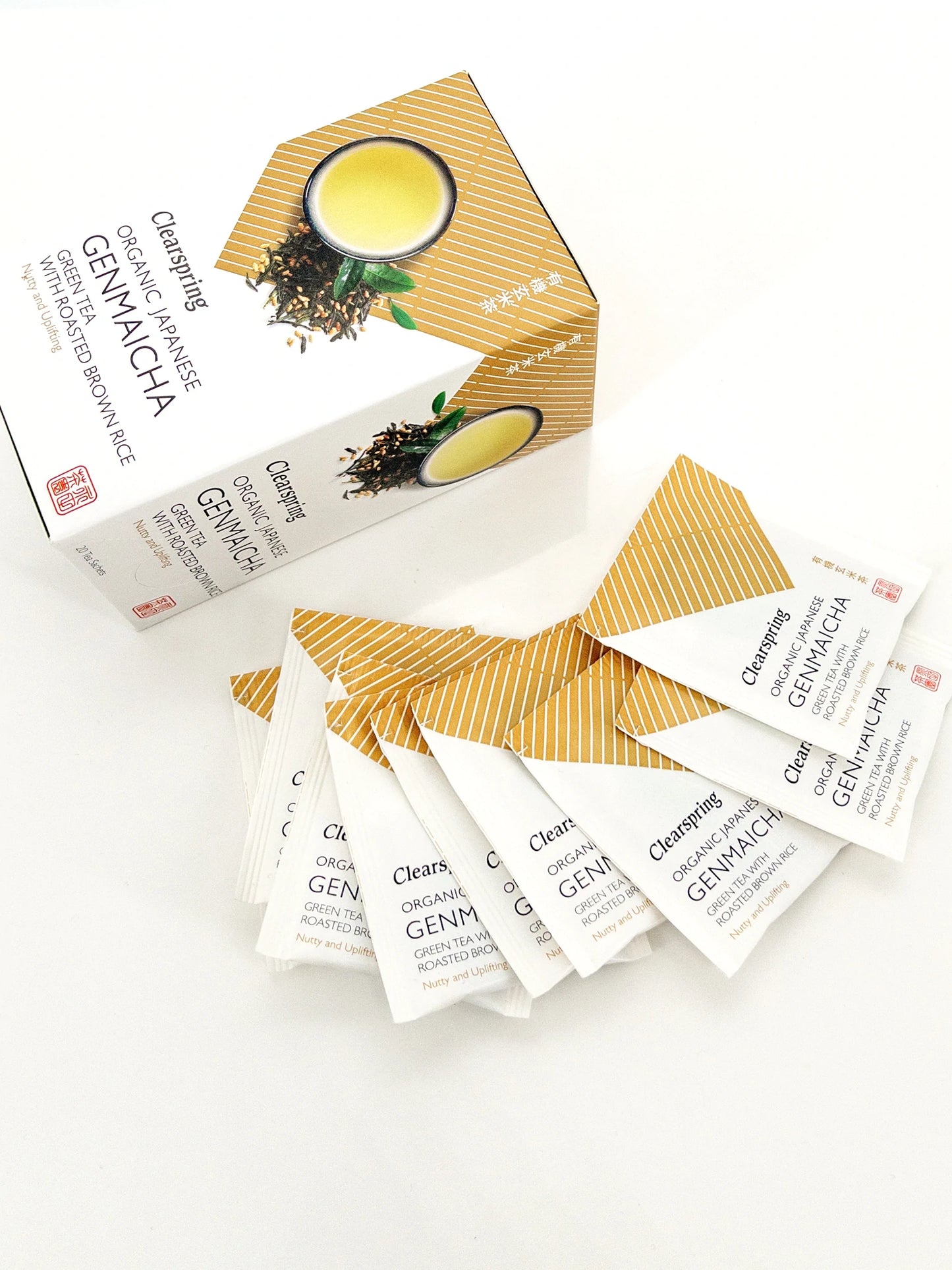 Genmaicha – Biologische groene thee met geroosterde rijst – 20 zakjes x 1,8 g – Clearspring