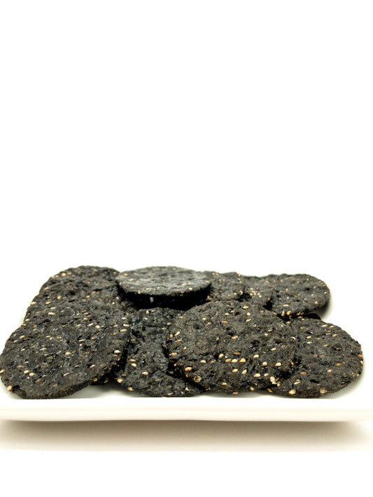 Senbei – Biologische rijstcrackers met zwarte sesam – 40 g – Clearspring