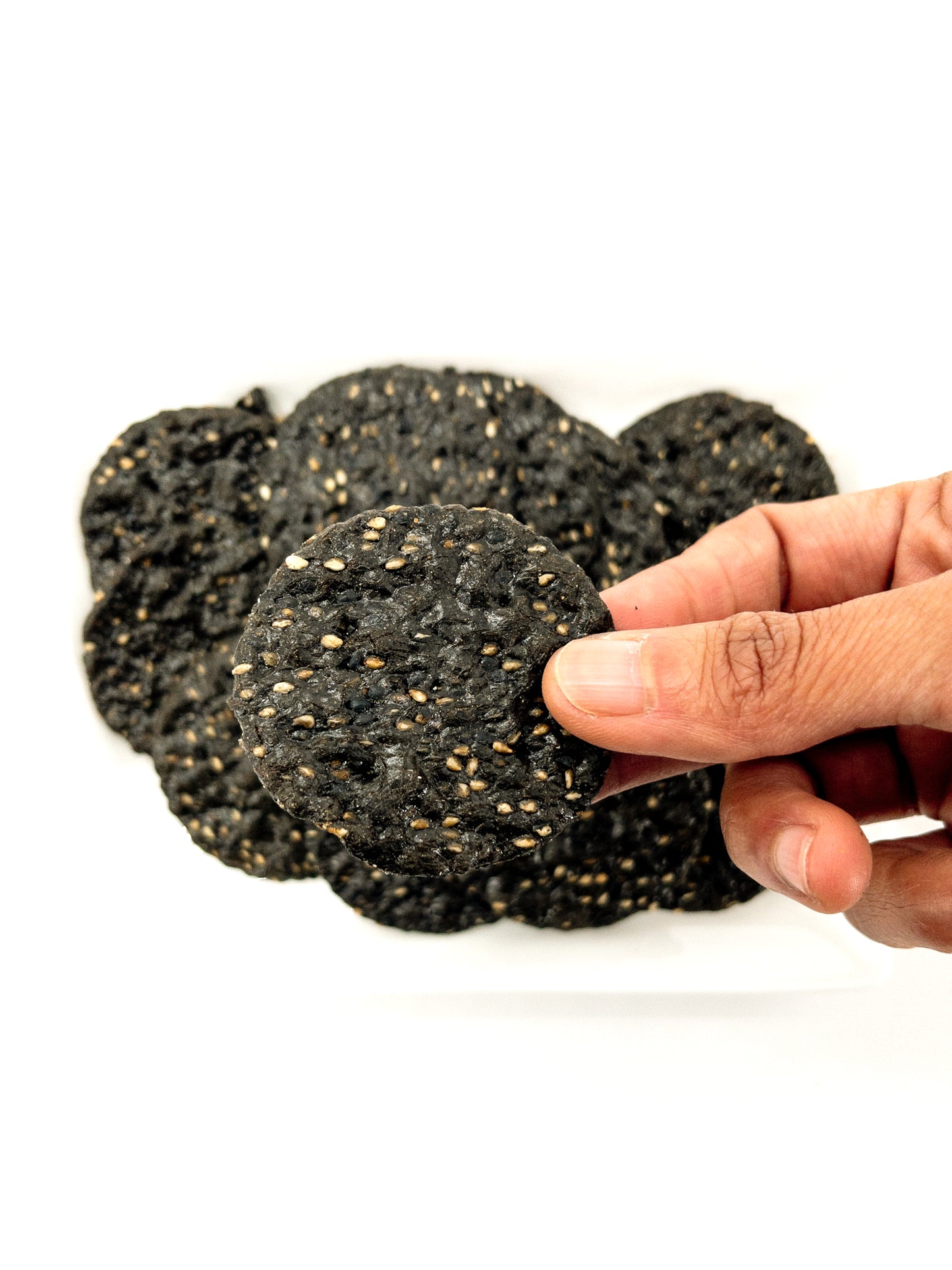 Senbei – Bio-Reiscracker mit schwarzem Sesam – 40 g – Clearspring