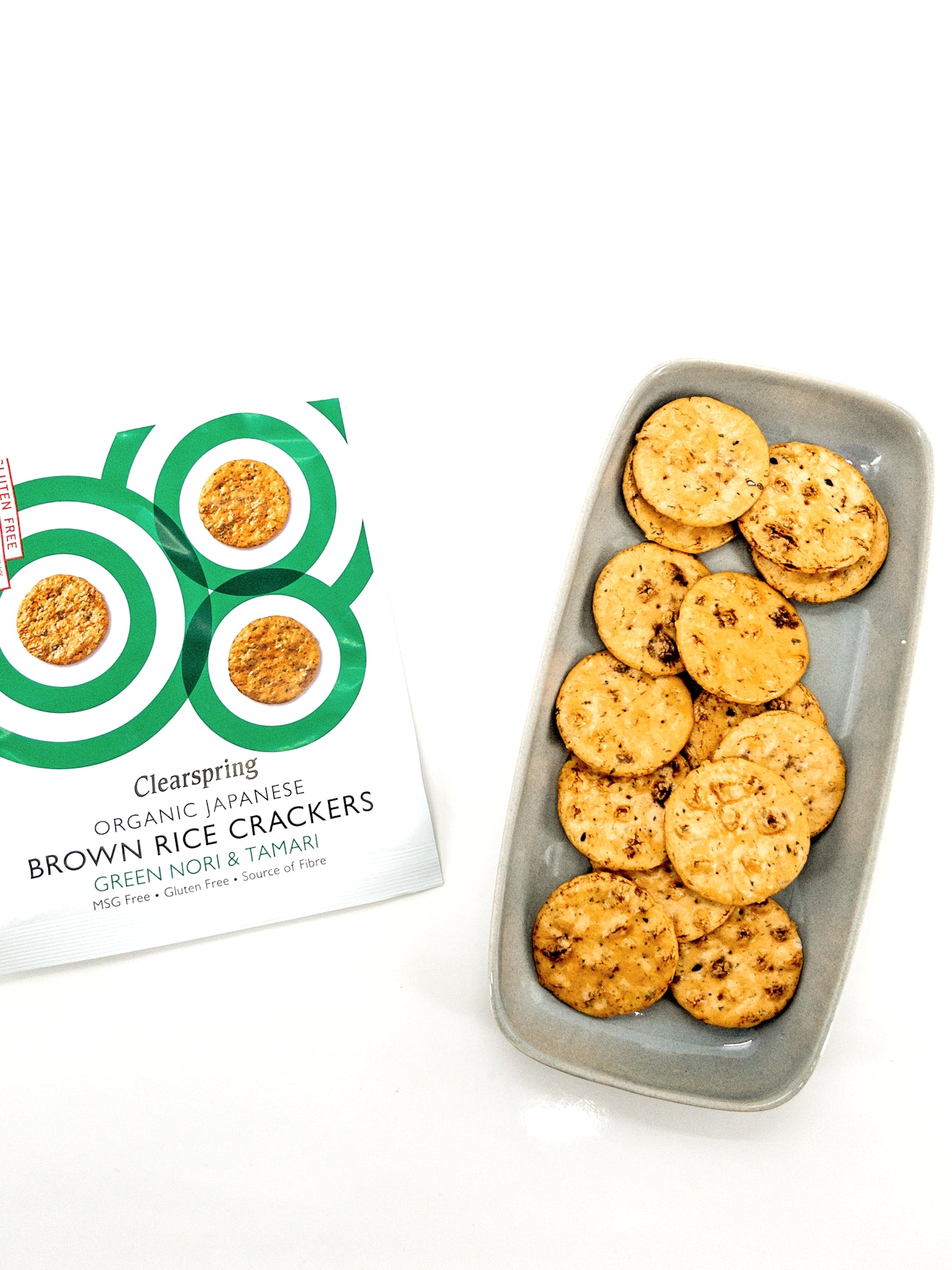 Senbei – Crackers de riz au nori et tamari bio – 40 g – Clearspring