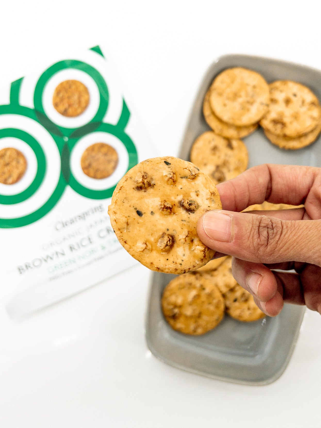 Senbei – Crackers de riz au nori et tamari bio – 40 g – Clearspring