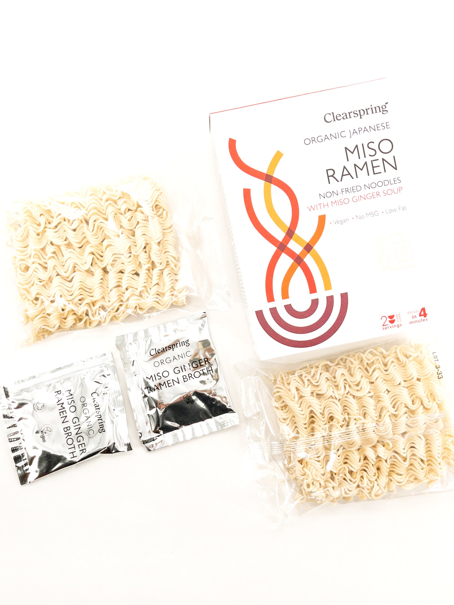 Instant ramen met miso en gember – biologisch – 210 g / 2 porties – Clearspring