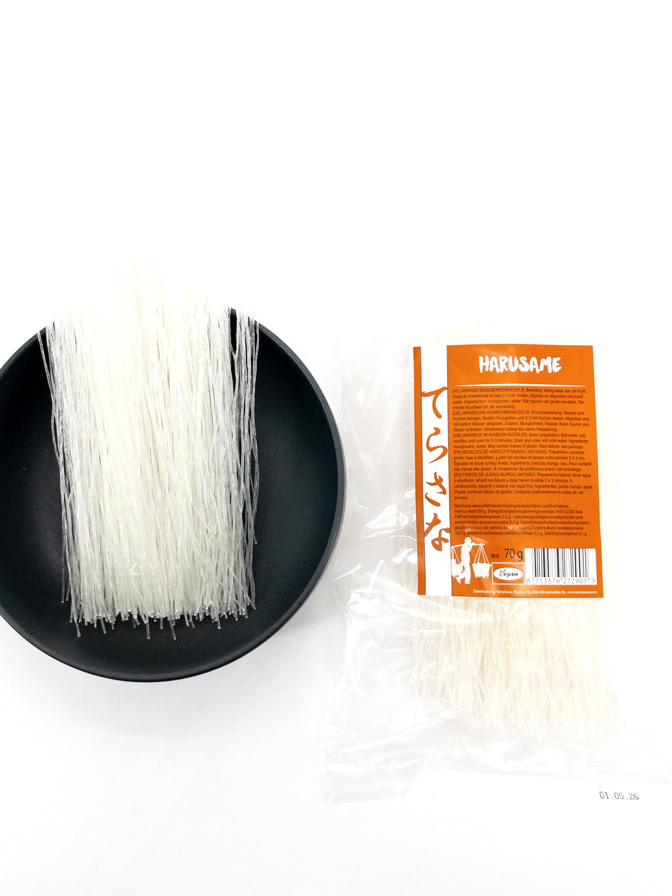 Harusame – Biologische glasnoedels van mungboon – 70 g – Terrasana