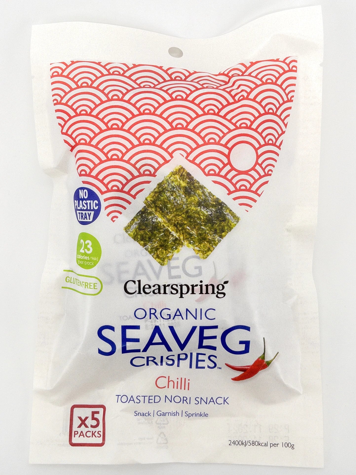 Paquet de chips d'algues au chili bio Clearspring | Épicerie en ligne Eat In Japan