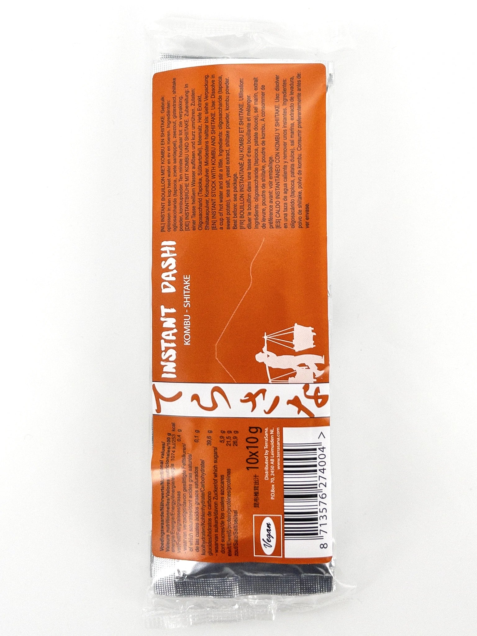 Paquet de 10x10 gr de Dashi de kombu et shiitake en poudre  | Épicerie en ligne Eat In Japan