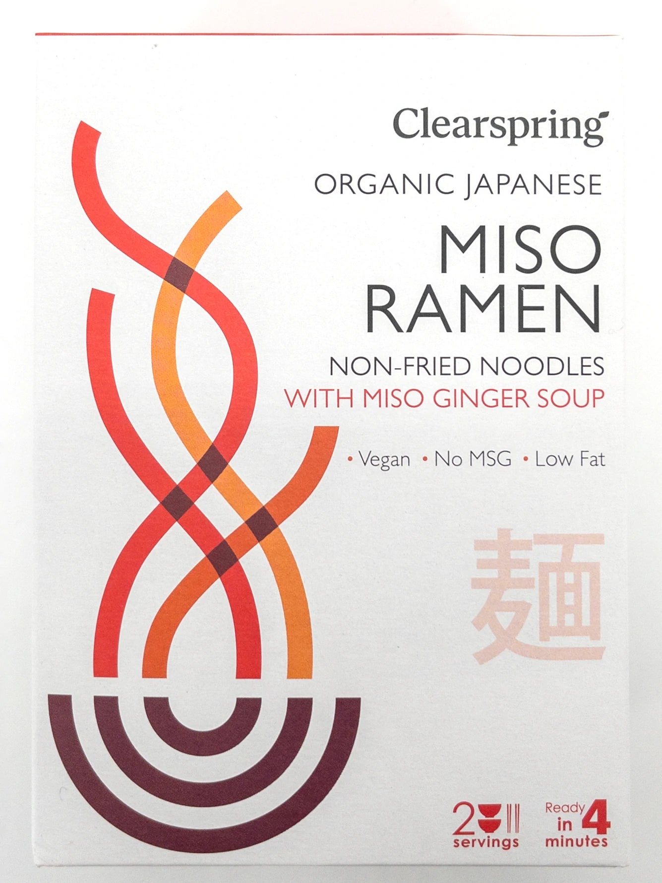 Boîte de 2 portions de ramen miso gingembre bio, Clearspring | Épicerie en ligne Eat In Japan