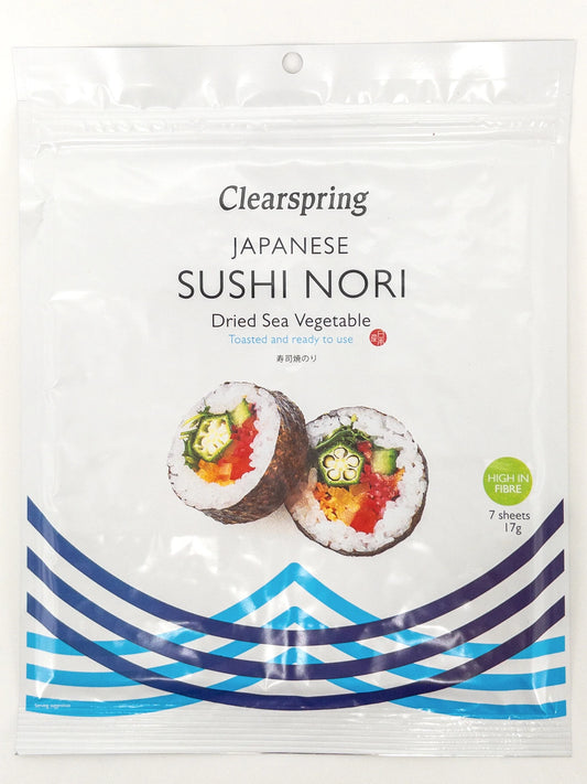 Sushi Nori – Zeewiervellen voor sushi – 17 g – Clearspring