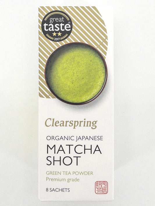 Matcha – Biologische groene thee van premiumkwaliteit in portiezakjes – 8 × 1 g – Clearspring