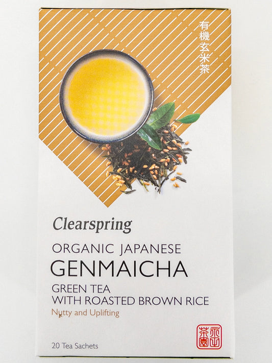 Genmaicha – Biologische groene thee met geroosterde rijst – 20 zakjes x 1,8 g – Clearspring